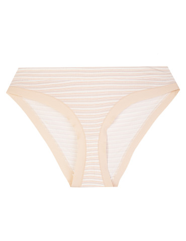 Majtki figi - Majtki damskie figi bikini z modalu w paski prążkowane zestaw 3-pak WIELOKOLOROWY - produkt 5