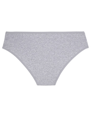 Majtki figi - Majtki damskie figi bikini bawełniane strukturalne prążkowane zestaw 3-pak WIELOKOLOROWY - produkt 6
