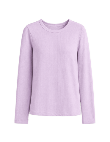 Bluzki damskie longsleeve wielopak z bawełną organiczną prążkowane 3-pak 3XL - produkt 2