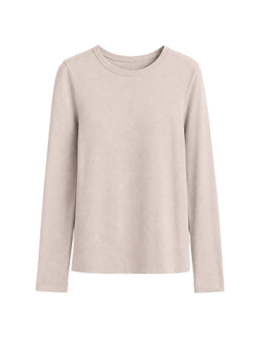 Bluzki z długim rękawem - Gładkie bluzki damskie longsleeve dopasowane Wielopak z długim rękawem 3-pak L - produkt 3