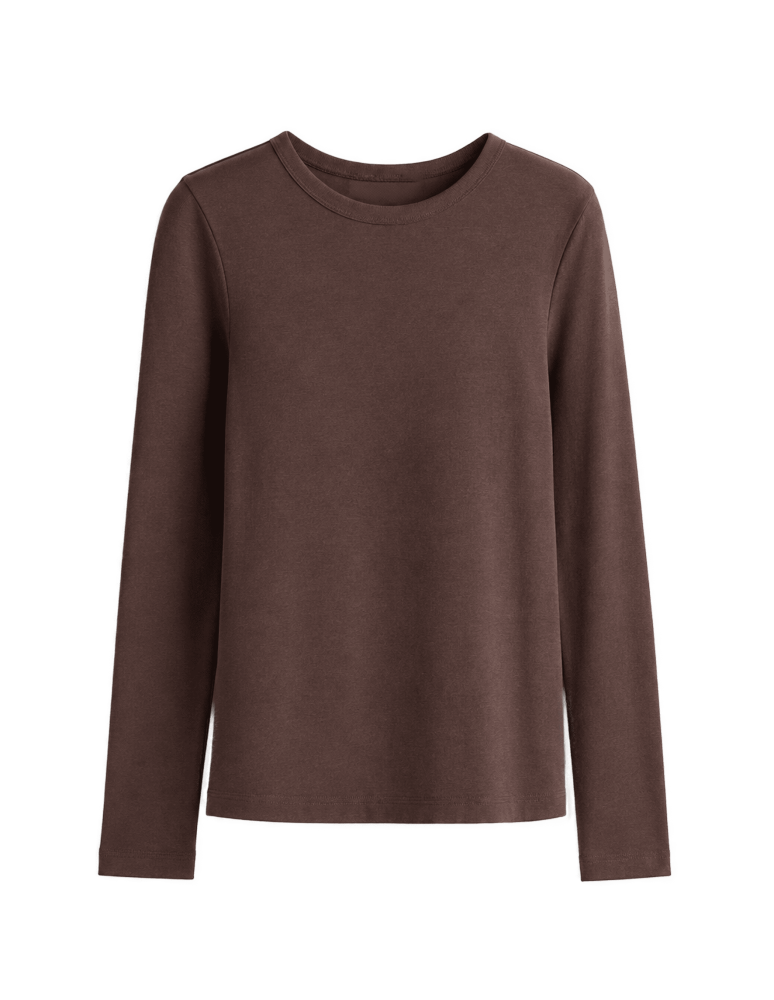 Bluzki z długim rękawem - Gładkie bluzki damskie longsleeve dopasowane Wielopak z długim rękawem 3-pak L - produkt moraj.pl 2