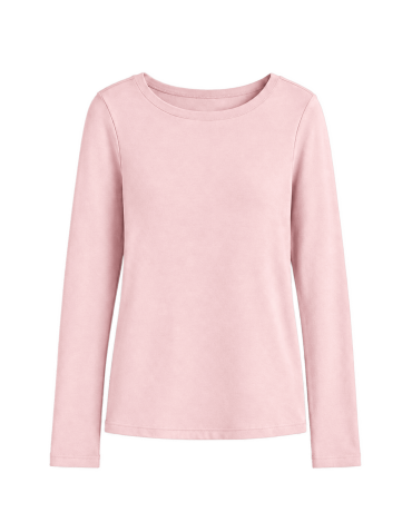 Gładkie bluzki longsleeve damskie dopasowane z miękkiej bawełnianej dzianiny 3-pak XL - produkt 2