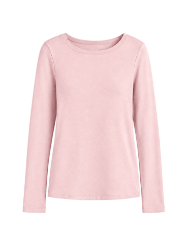 Gładkie bluzki longsleeve damskie dopasowane z miękkiej bawełnianej dzianiny 3-pak 3XL - produkt 2