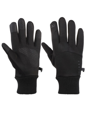 Rękawiczki męskie Softshell dotykowe ocieplane polarem - CZARNY - produkt 2
