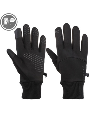 Rękawiczki - Rękawiczki męskie Softshell dotykowe ocieplane polarem CZARNY - produkt 5