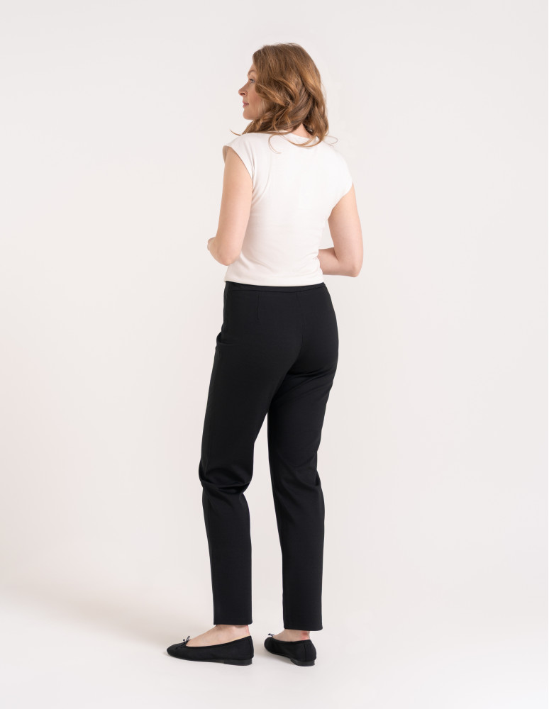 Spodnie materiałowe - Eleganckie spodnie damskie casual CZARNY  - produkt moraj.pl 3