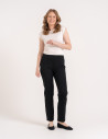 Eleganckie spodnie damskie casual CZARNY