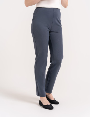 Spodnie materiałowe - Eleganckie spodnie damskie casual SZARY - produkt 5