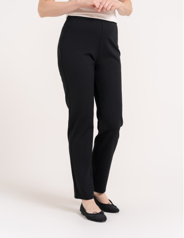 Spodnie materiałowe - Eleganckie spodnie damskie casual CZARNY - produkt 5