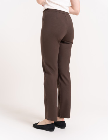 Spodnie materiałowe - Eleganckie spodnie damskie casual BRĄZOWY - produkt 5