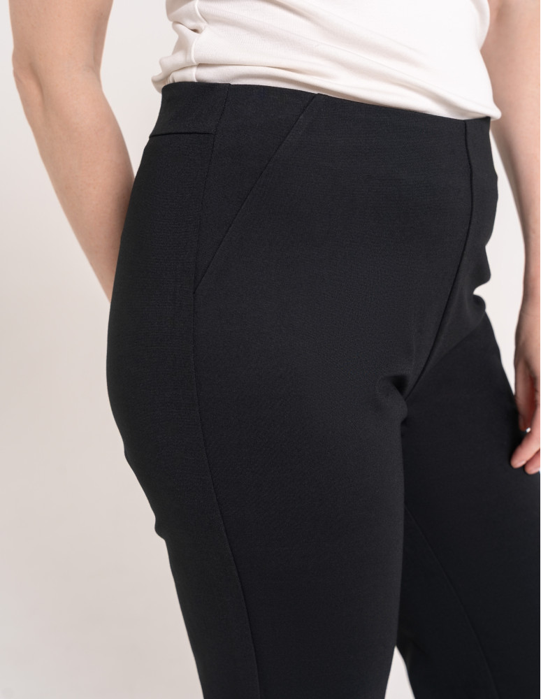 Spodnie materiałowe - Eleganckie spodnie damskie casual CZARNY  - produkt moraj.pl 2