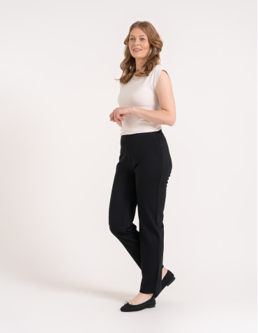Spodnie materiałowe - Eleganckie spodnie damskie casual CZARNY - produkt 6