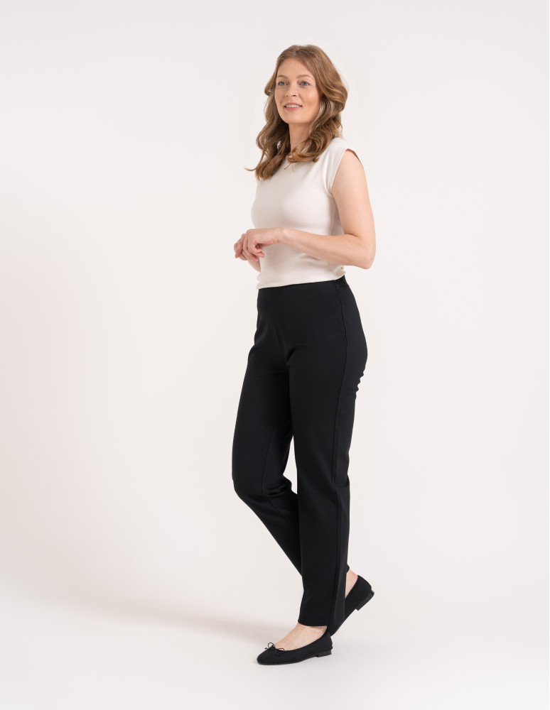 Spodnie materiałowe - Eleganckie spodnie damskie casual CZARNY  - produkt moraj.pl 6