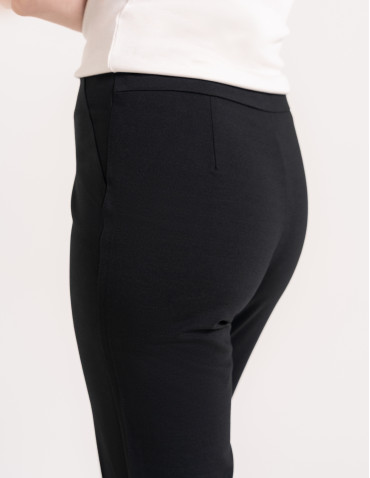 Spodnie materiałowe - Eleganckie spodnie damskie casual CZARNY - produkt 7
