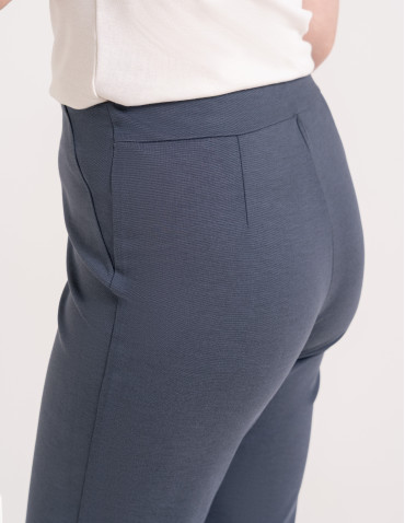 Spodnie materiałowe - Eleganckie spodnie damskie casual SZARY - produkt 2