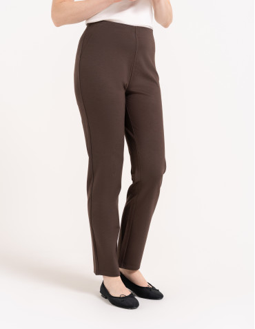 Spodnie materiałowe - Eleganckie spodnie damskie casual BRĄZOWY - produkt 3