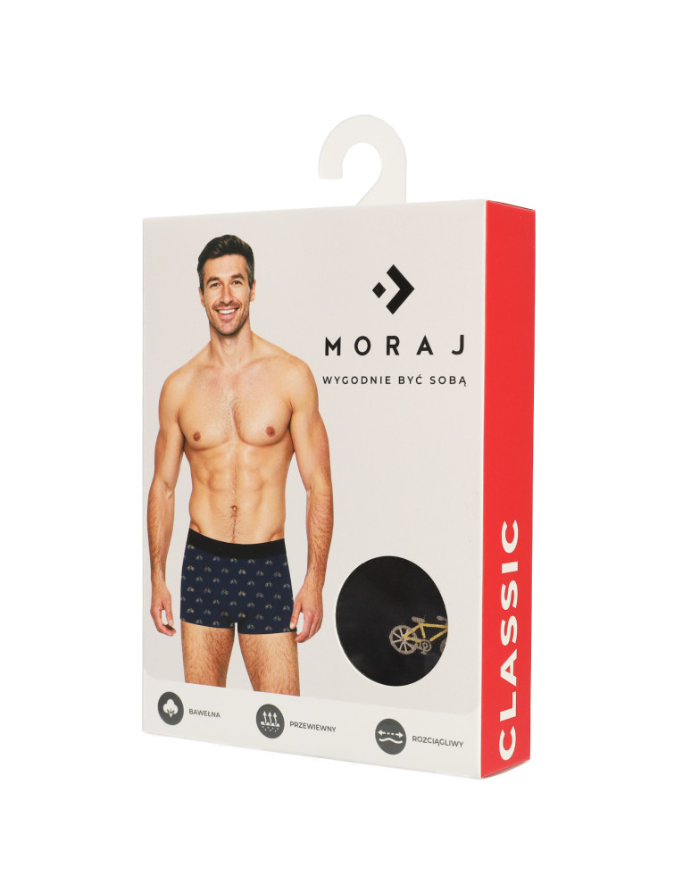 Bokserki dopasowane - Bawełniane dopasowane bokserki męskie w rowery WZÓR 1 - produkt moraj.pl 1