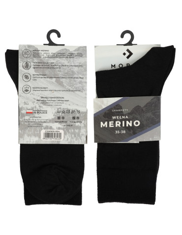 Skarpety męskie klasyczne długie z domieszką wełny merino  - produkt 2