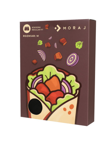Bokserki męskie bawełniane w zabawny nadruk kebab na prezent - WZ&Oacute;R 1  - produkt 2