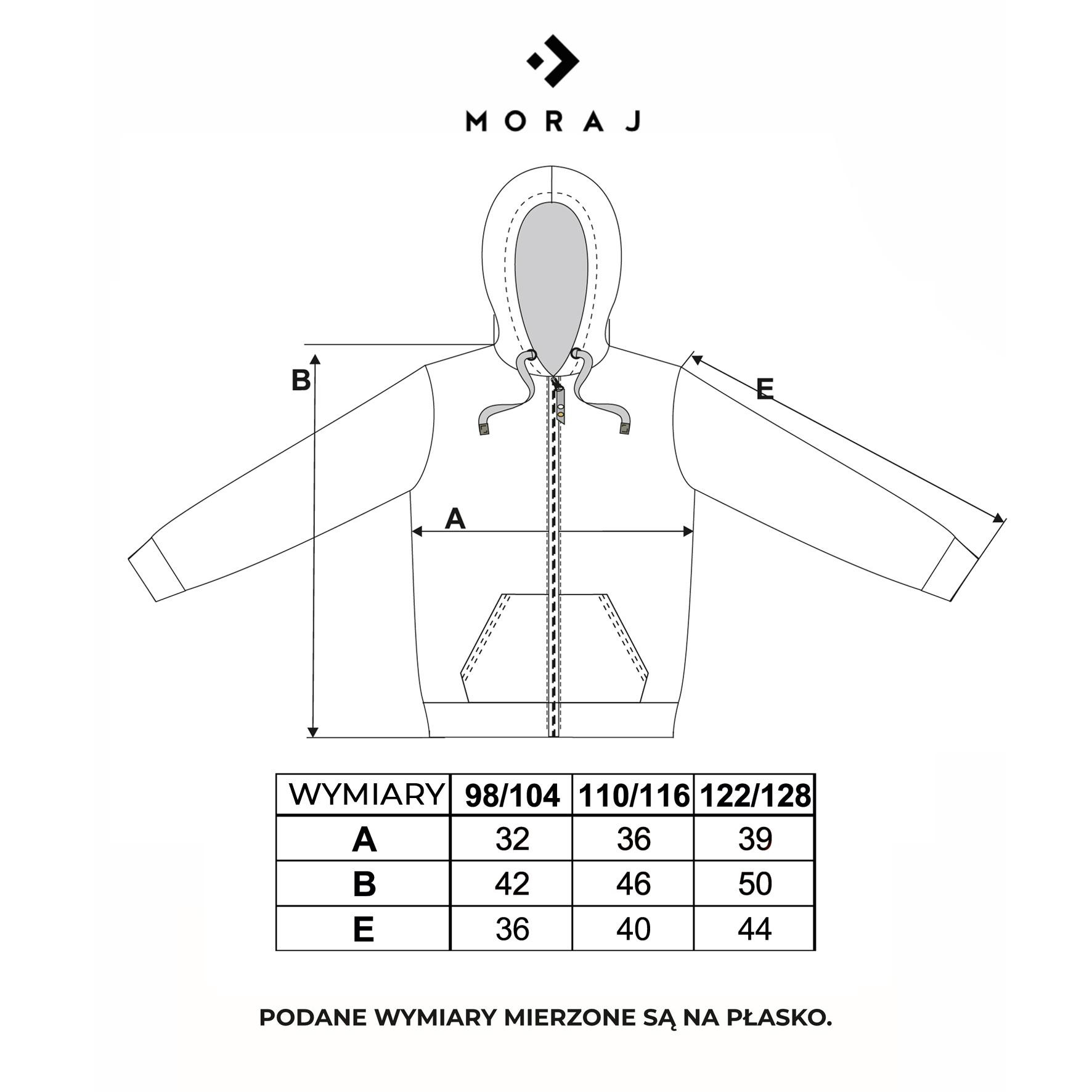 Bluza dziewczęca rozpinana z kapturem z efektem peach touch
