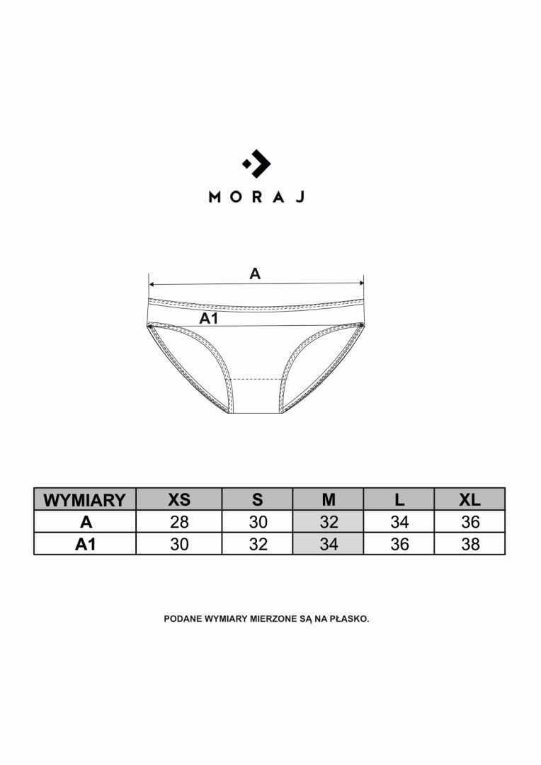 Majtki damskie figi mini bikini w kropeczki z koronką 3-pak