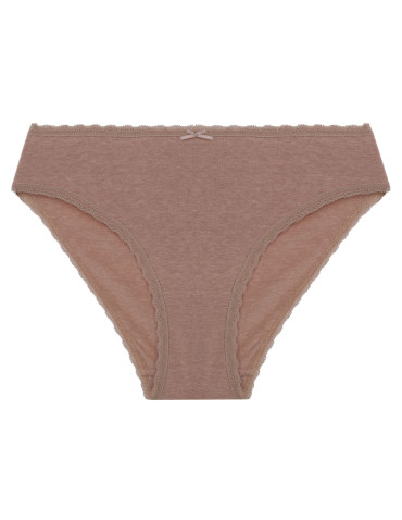 Majtki figi - Majtki damskie bikini bawełniane z kokardką 3-pak WIELOKOLOROWY - produkt 3