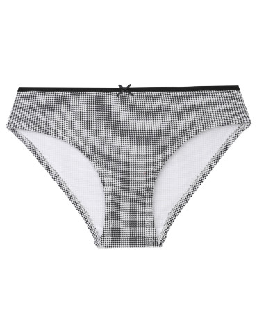 Majtki figi - Majtki damskie bikini bawełniane z kokardką 3-pak WIELOKOLOROWY - produkt 3