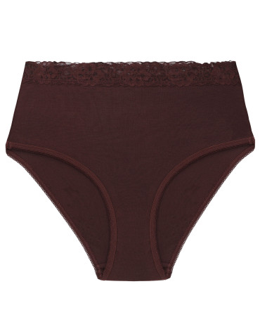 Majtki z wysokim stanem - Eleganckie figi damskie maxi bikini z koronkowym pasem 4-pak WIELOKOLOROWY - produkt 5