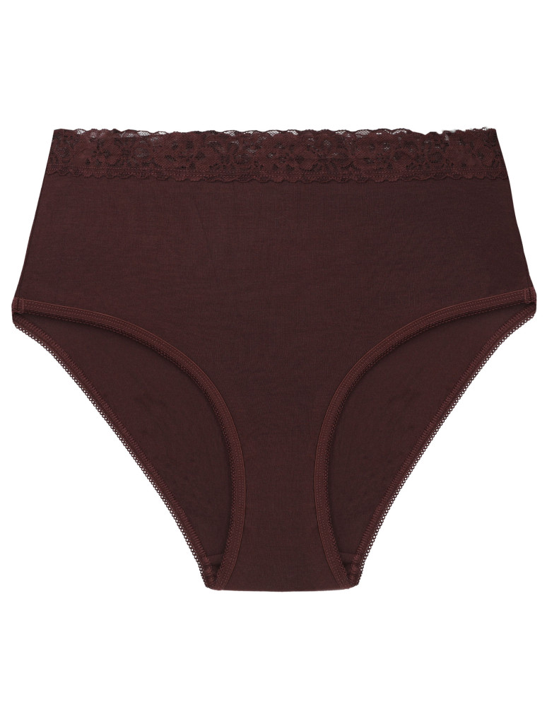 Majtki z wysokim stanem - Eleganckie figi damskie maxi bikini z koronkowym pasem 4-pak WIELOKOLOROWY - produkt moraj.pl 5