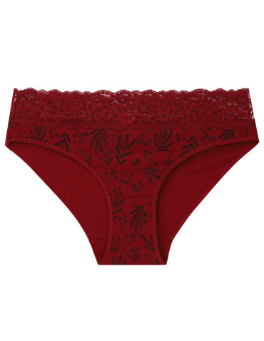 Majtki figi - Wygodne majtki damskie o kroju bikini z szeroką koronką 4-pak WIELOKOLOROWY - produkt 4