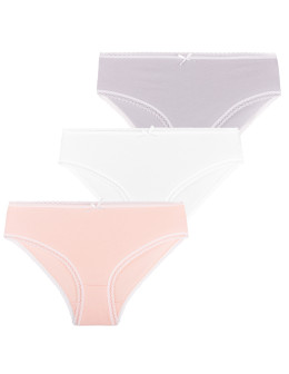 Majtki figi damskie bawełniane w pastelowych kolorach 3-pak