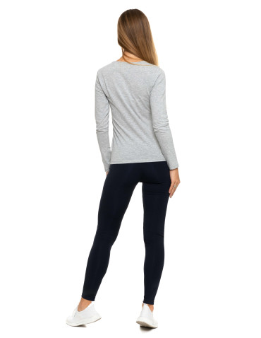 Podkoszulki - Podkoszulek damski bawełniany z długim rękawem JASNY SZARY - produkt 4