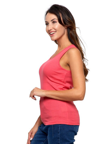 Koszulki i T-shirty - Koszulka damska na ramiączkach Tank-Top bawełniana Plus Size GRANATOWY - produkt 3
