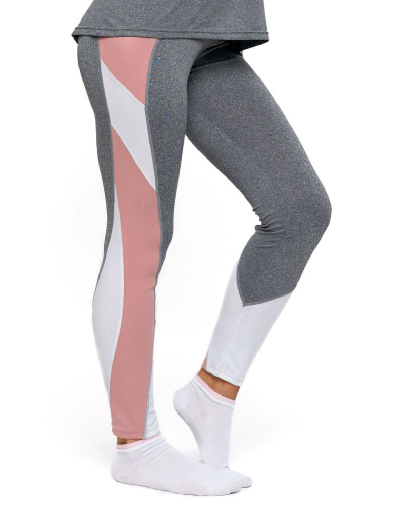 Legginsy - Fitnessowe legginsy damskie z wysokim stanem SZARY - produkt moraj.pl 1
