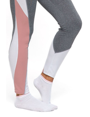 Legginsy - Fitnessowe legginsy damskie z wysokim stanem SZARY - produkt 3