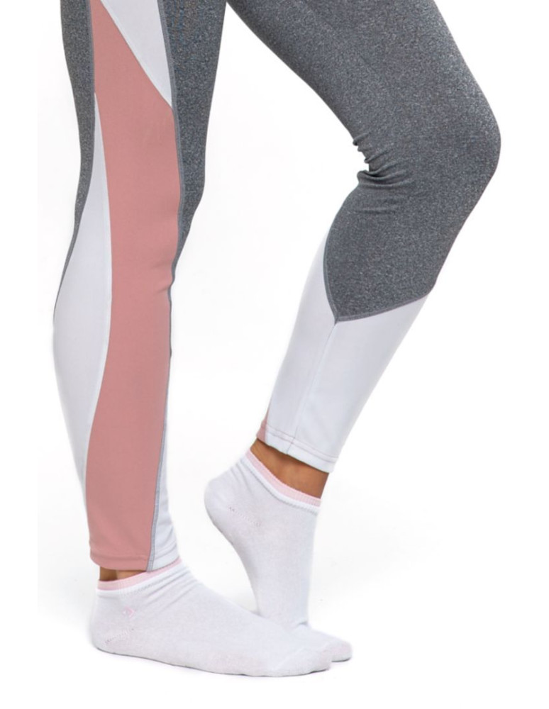 Legginsy - Fitnessowe legginsy damskie z wysokim stanem SZARY - produkt moraj.pl 3