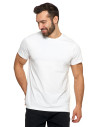 Koszulka męska T-shirt bawełniana Premium okrągły dekolt BIAŁY