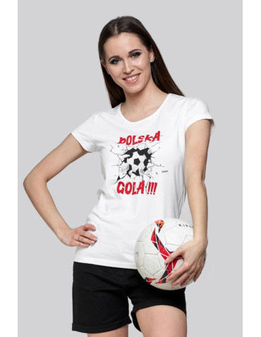 Koszulki i topy - T-shirt damski - "Polska gola" BIAŁY - produkt 1