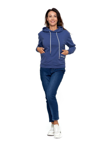 Spodnie - Spodnie damskie jeansowe mom fit NIEBIESKI - produkt 1