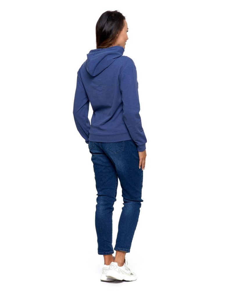 Spodnie - Spodnie damskie jeansowe mom fit NIEBIESKI - produkt moraj.pl 7