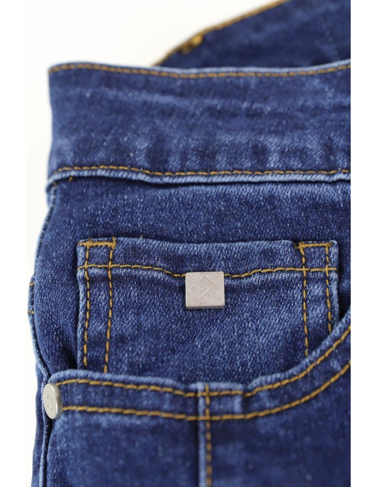 Spodnie - Spodnie damskie jeansowe mom fit NIEBIESKI - produkt moraj.pl 8