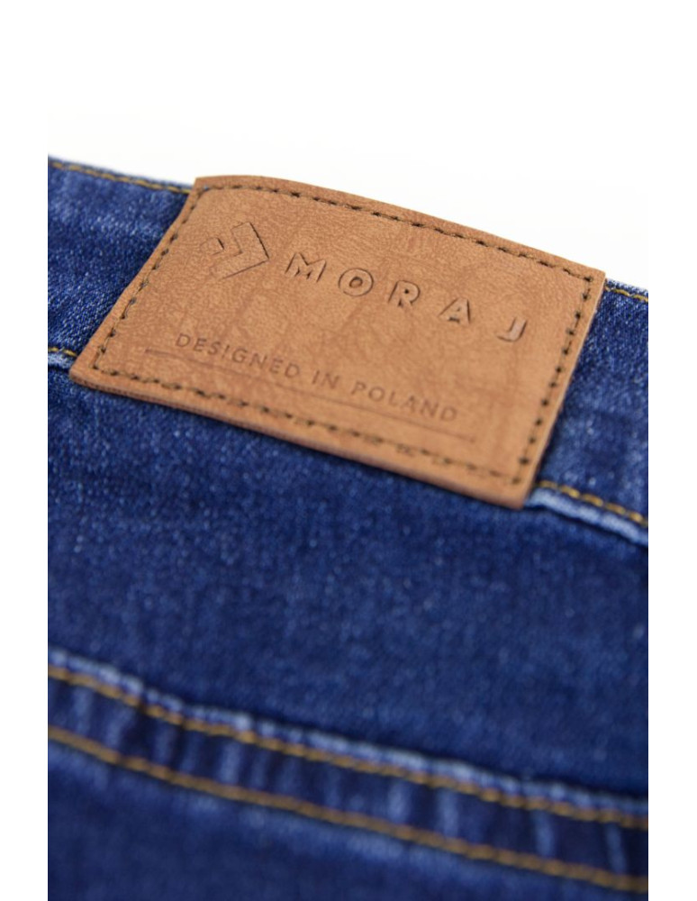 Spodnie - Spodnie damskie jeansowe mom fit NIEBIESKI - produkt moraj.pl 10