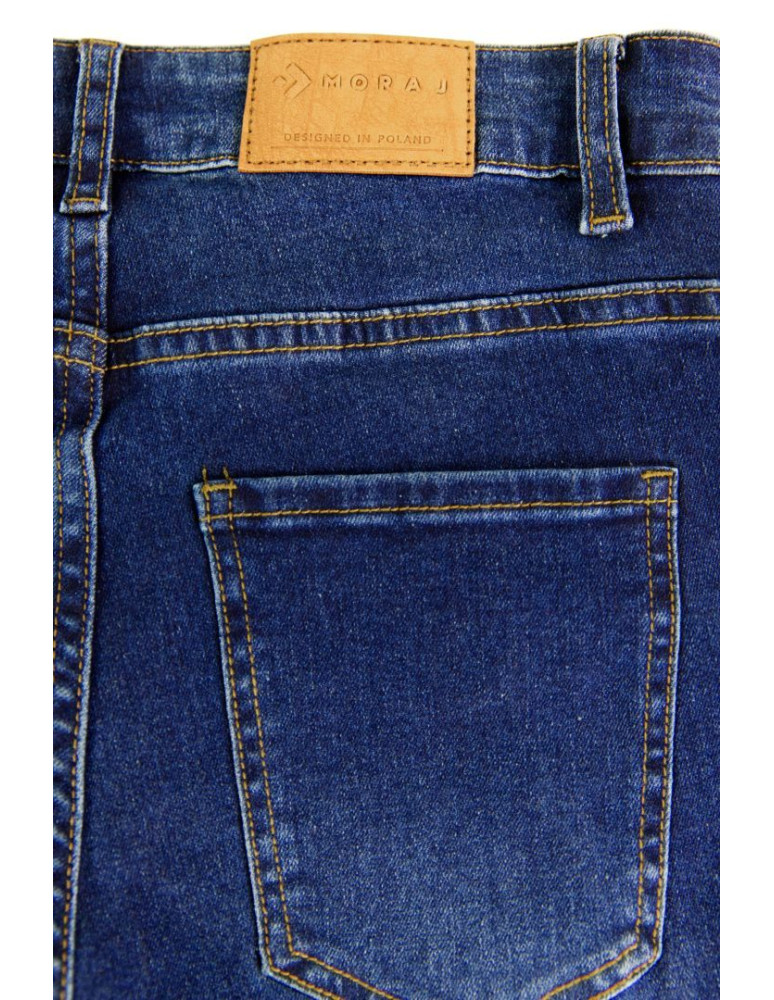 Spodnie - Spodnie damskie jeansowe mom fit NIEBIESKI - produkt moraj.pl 11