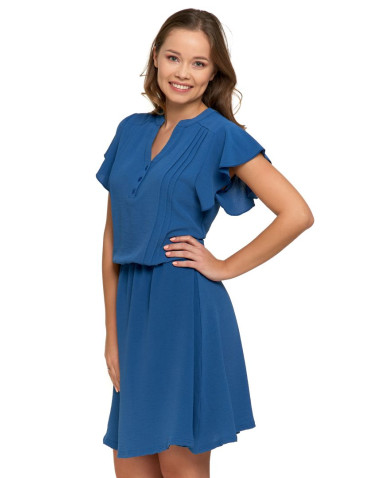 Sukienki - Zwiewna sukienka damska z odcięciem w talii JEANS - produkt 2