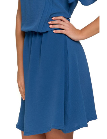 Sukienki - Zwiewna sukienka damska z odcięciem w talii JEANS - produkt 6