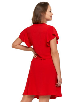 Zwiewna sukienka damska z odcięciem w talii  - produkt 2