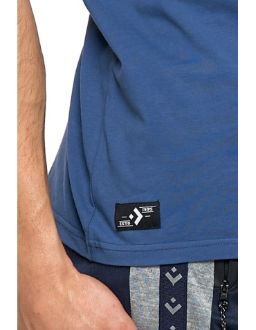 Koszulki, topy, koszule - T-shirt męski bawełniany PREMIUM LINE dekolt w serek JEANS - produkt 2