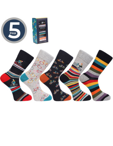 Kolorowe skarpety męskie długie 5 par Limitowana Edycja