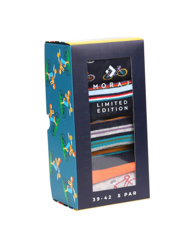 Skarpetki długie - Kolorowe skarpety męskie długie 5 par Limitowana Edycja WIELOKOLOROWY - produkt 4