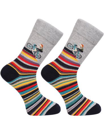 Skarpetki długie - Kolorowe skarpety męskie długie 5 par Limitowana Edycja WIELOKOLOROWY - produkt 6